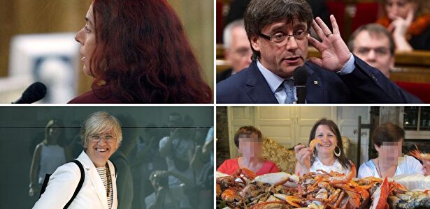 La etarra Inés del Río, Carles Puigdemont, Clara Ponsatí y Natividad Jáuregui. |  Archivo