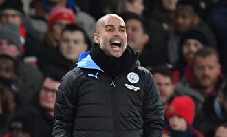 Pep Guardiola, durante un partido con el Manchester City. |  EFE