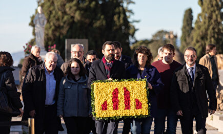 La cúpula de ERC en el homenaje a Maciá |  Europa Press
