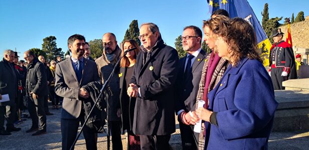 Quim Torra en el cementerio de Montjüic este miércoles |  EFE