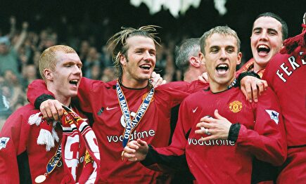 Paul Scholes con David Beckham en el Manchester United. |  Cordon Press