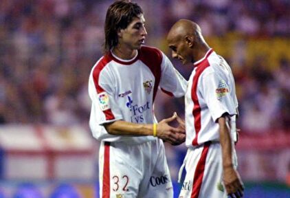 Sergio Ramos y Darío Silva coincidieron en el Sevilla de 2003 a 2005 |  EFE