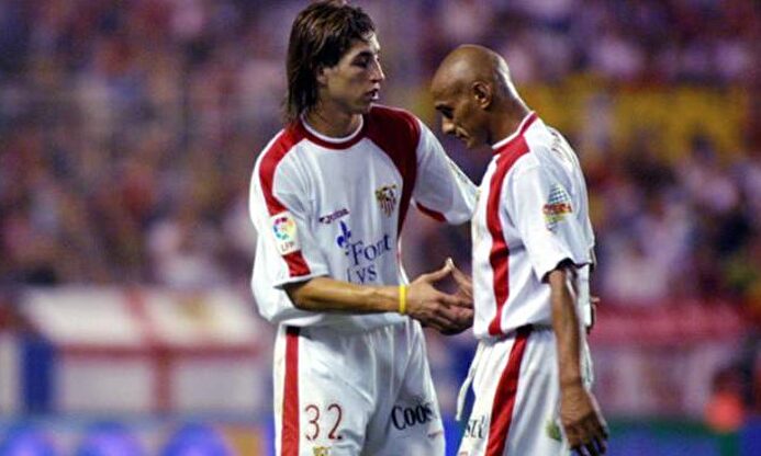 Sergio Ramos y Darío Silva coincidieron en el Sevilla de 2003 a 2005 |  EFE
