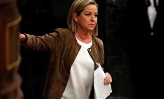 Ana Oramas, tras su intervención en la sesión de investidura. |  EFE
