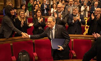 Quim Torra, llega a un pleno extraordinario en el Parlamento catalán |  Europa Press