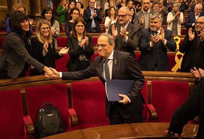 Quim Torra, llega a un pleno extraordinario en el Parlamento catalán |  Europa Press