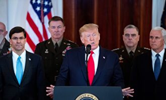 Donald Trump anunciando el fin de la escalada de tensión con Irán. |  EFE