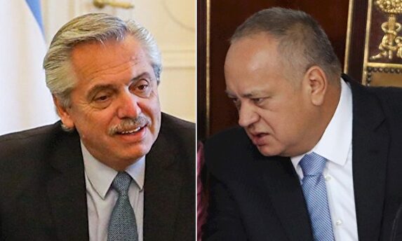 Alberto Fernández y Diosdado Cabello. |  Fotos EFE