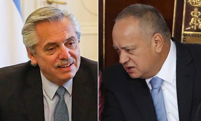 Alberto Fernández y Diosdado Cabello. |  Fotos EFE
