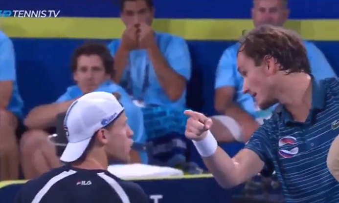 Diego Schwartzman y Daniil Medvedev. |  Twitter