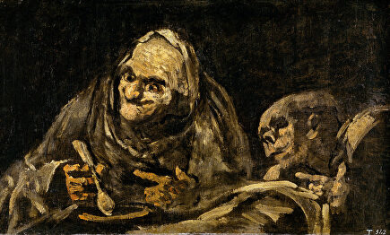 'Dos viejos comiendo sopa', de Goya |  Wikipedia