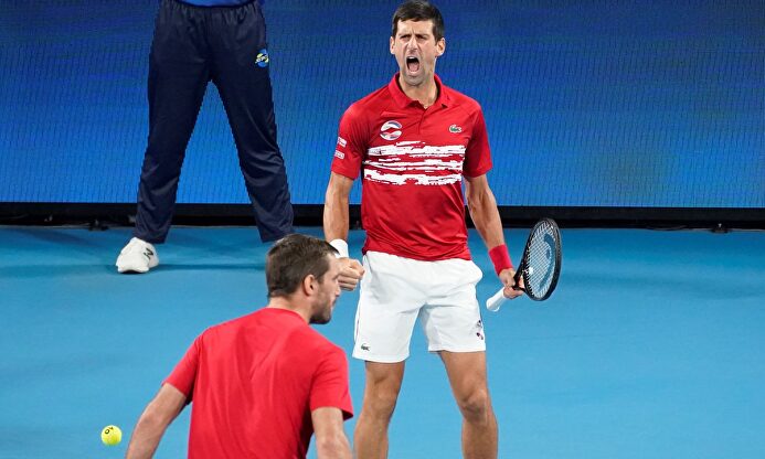 Djokovic y Troicki, ganadores del dobles. |  EFE