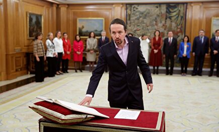 Pablo Iglesias tomando posesión | EFE