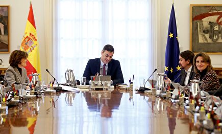 Pedro Sánchez, en su último Consejo de Ministros |  EFE