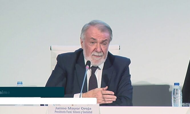 Jaime Mayor Oreja durante su intervención |  Youtube