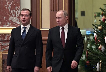 El presidente de Rusia, Vladimir Putin, y el primer ministro, Dmitri Medvedev. |  Kremlin