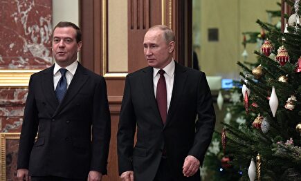 El presidente de Rusia, Vladimir Putin, y el primer ministro, Dmitri Medvedev. |  Kremlin