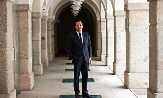 El vicepresidente madrileño, Ignacio Aguado, en la sede del Gobierno regional. |  David Alonso Rincón