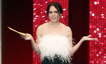 Eva Santolaria, actriz de 'Compañeros' en los Premios Feroz. |  Gtres