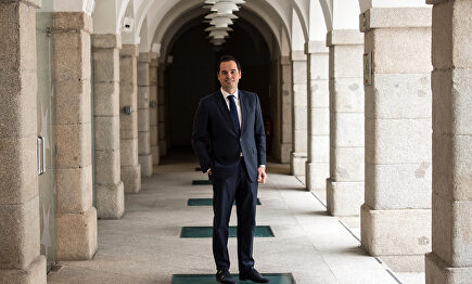 El vicepresidente madrileño, Ignacio Aguado, en la sede del Gobierno regional. |  David Alonso Rincón