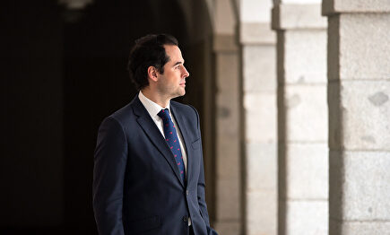 El vicepresidente de la Comunidad de Madrid, Ignacio Aguado, en la sede del Gobierno autonómico. | David Alonso Rincón