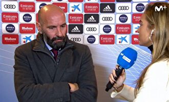 Monchi junto al presidente del Sevilla, Pepe Castro. |  EFE