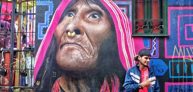 Un grafiti en una calle de Bogotá. |  Kelu Robles