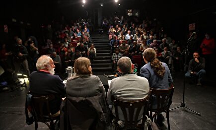 Pablo Iglesias en el acto de este martes. |  Podemos/Dani Gago