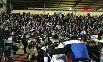 La espectacular arenga de la afición de Unionistas tras el partido contra el Madrid