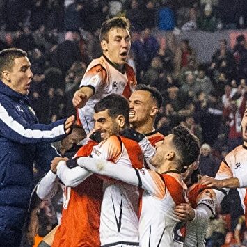 Los jugadores del Rayo Vallecano celebran un gol. | Cordon Press/Archivo