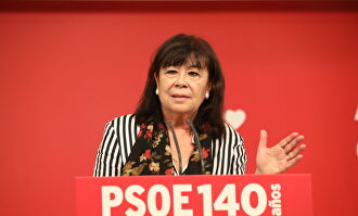 Comparecencia en Ferraz de Narbona. |  Marta Fernández (Europa Press) 