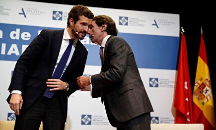 Casado y Aznar este martes. |  EFE