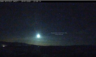 Imagen de una brillante bola de fuego provocada por una roca de un asteoride. |  Observatorio de Calar Alto