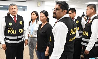 Keiko Fujimori, detenida después de oír la decisión fallo del juez. |  Poder Judicial Perú