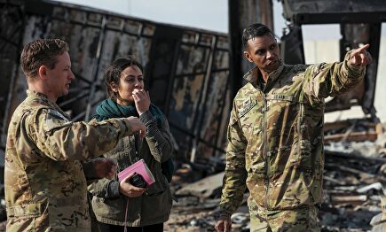 Soldados americanos en la base Al Asad, atacada por Irán, el pasado 13 de enero |  Europa Press