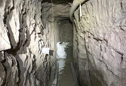 Imagen del túnel hallado entre EEUU y México. |  @CBP