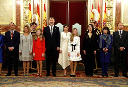 Algunos de los que hoy llevaban las medallas. |  EFE