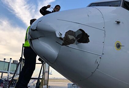 Choque de un avión comercial contra un dron |  FS Mex