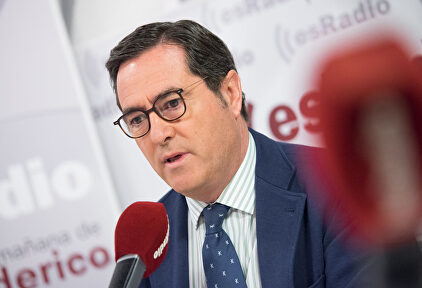 El presidente de la CEOE, Antonio Garamendi, en esRadio. | David Alonso Rincón