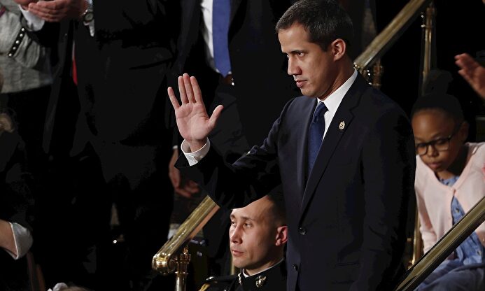 Guaidó recibió una ovación en el Capitolio. |  EFE