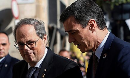 Quim Torra y Pedro Sánchez este jueves |  EFE