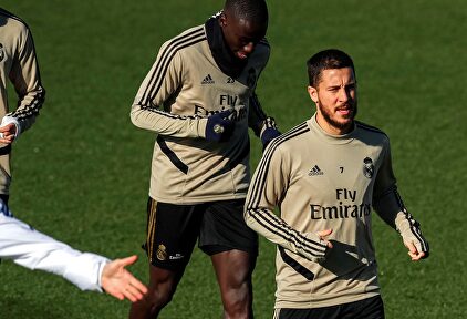 Eden Hazard, en un entrenamiento con el Real Madrid. |  EFE