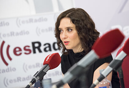 Isabel Díaz Ayuso, en una de sus últimas visitas a esRadio | David Alonso Rincón