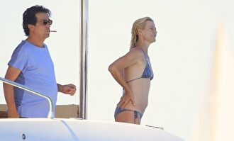 Con Miguel Bernardeau en unas vacaciones en Ibiza |  Gtres