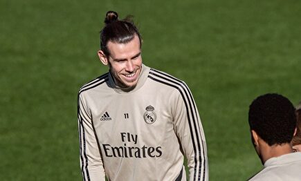 Gareth Bale, durante un entrenamiento con el Real Madrid en Valdebebas. |  EFE