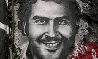 Grafiti con la imagen de Pablo Escobar. |  thierry ehrmann / flickr