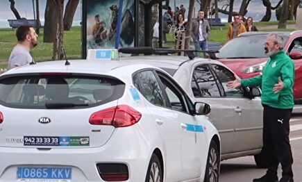 El surrealista enfrentamiento entre un aficionado del Racing de Santander y un taxista