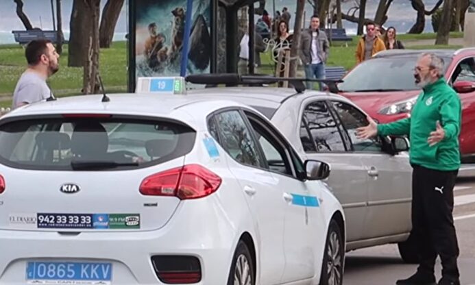 El surrealista enfrentamiento entre un aficionado del Racing de Santander y un taxista