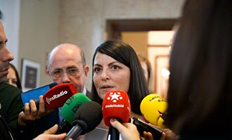 Macarena Olona comparece este martes ante los medios en el Congreso | VOX