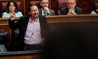 Pablo Iglesias durante la sesión de este miércoles. |  EFE